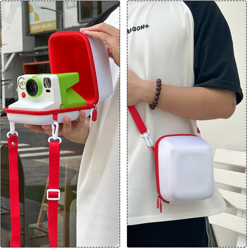 wogozan Protective Case for Polaroid Now 2nd/3rd, Now+ Gen 2/3rd, I-Type, OneStep+, Onestep 2, Filp, Instant Film Camera - Hard Shell Camera Case with Adjustable Shoulder Strap (White) (No Camera) - Image 5